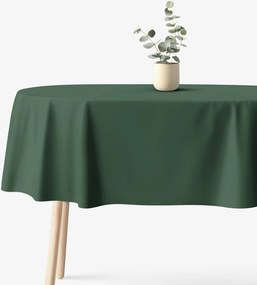 Goldea vianočný oválny obrus 100% bavlnené plátno - tmavo zelený 140 x 280 cm