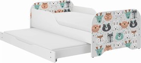 Wooden Toys Detská posteľ MIKI 160x80 ZVIERATKÁ s funkciou spania (1)