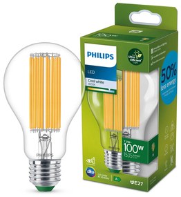 Philips LED žiarovka E27 7,3W 1 535lm číra 4 000K
