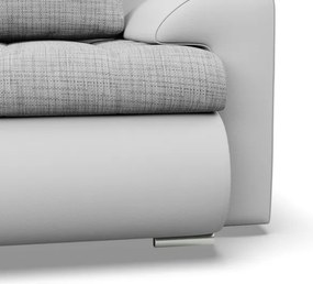 Sedacia súprava FORESTA ULL v tvare U sivá / biela