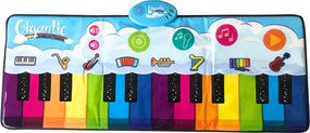 LEAN Toys Vzdelávacia tanečná podložka dúhové piano s nástrojmi 10 melódií