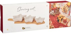 Súprava 3 servírovacích misiek s podnosom Hviezda