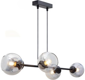 Luster na lanku LATIL 4xE27/60W/230V čierna