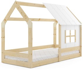 Domčeková posteľ so strieškou DOMČEK 1 160×80 cm borovica