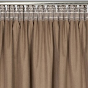 Dekorstudio Zamatový záves RAJA na riasiacej páske 140 x 270 cm v hnedej farbe