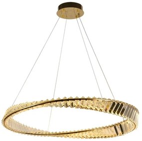 LED Stmievateľný krištáľový luster na lanku LED/50W/230V + diaľkové ovládanie