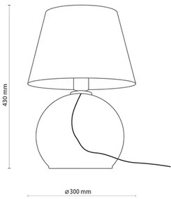 Stolná lampa AUREA čierna