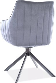 SI Azalia Velvet stolička sivý