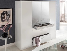 Šatníková skriňa Aachen, 180 cm, biela