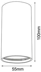 Brosline 1253 - Bodové svietidlo POINT 1xGU10/10W/230V biele