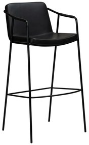 Čierna barová stolička z imitácie kože DAN-FORM Denmark Boto, výška 105 cm