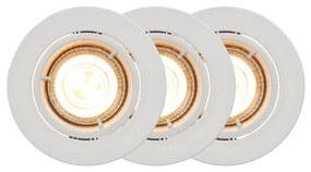 LED svietidlá Carina Smart, 3 kusy, okrúhle, biela