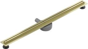 Mexen Flat 360° Slim sprchový žľab 90 cm, zlatá matná, 1A41090