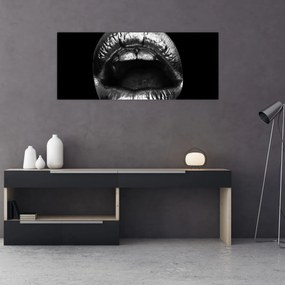 Obraz - Lesklé pery (120x50 cm)