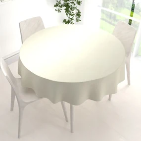 Biante Veľký zamatový okrúhly obrus Velvet Premium SVP-003 Smotanový Ø 250 cm