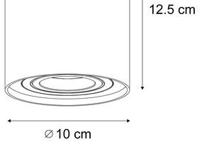 Moderné prisadené bodové svietidlo béžové GU10 50mm otočné a naklápacie - Rondoo Up