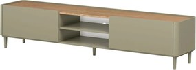 TV stolík Elivo 220 cm na nožičkách - eukalyptus / dub baltic dune