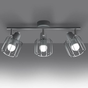 Bodové svietidlo Beluci, 3x biele drôtené tienidlo, (možnosť polohovania)