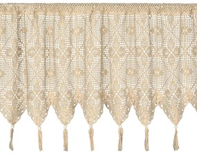 KRÁTKA ZÁCLONA NA PÁSKE MARTHA 150X60 CM SVETLOBÉŽOVÁ