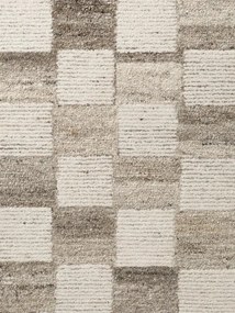 Koberec BOHO Quadra kremový / hnedý