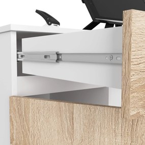 Písací stôl A5 135 cm biely/dub sonoma