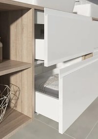 Cersanit Moduo Slim 60 závesná skrinka + umývadlo, biely lesk, S801-227-DSM
