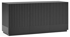 Čierny príborník Teulat Doric, šírka 150 cm