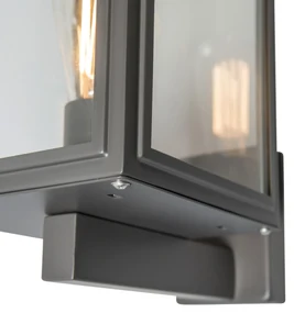 Priemyselná nástenná lampa sivá IP44 - Sutton Up