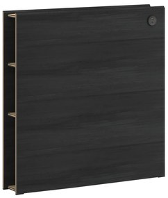 Študentská posteľ 100x200cm s knižnicou Sirius - dub čierny/dub zlatý