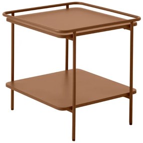 Dizajnový odkladací stolík Harinder 45 cm terakota