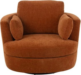 Červenooranzové kreslo Swivel - 100*109*89cm