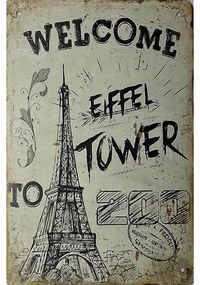 Ceduľa Welcome Eiffel Tower