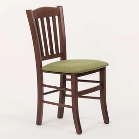 Stima Stolička VENETA s čalúneným sedákom Vyberte odtieň ->: Tmavo hnedá, Vyberte látku ->: LUX Zelená 18