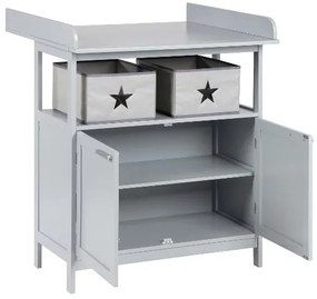 roba Prebaľovacia komoda Hamburg (2 dvere, hnedosivá)  (100397090)