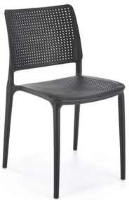 Čierna plastová stolička K514