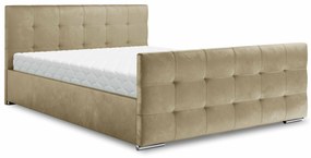 Manželská posteľ 140 cm Billie (béžová) (s roštom a úložným priestorom). Vlastná spoľahlivá doprava až k Vám domov. 1046822