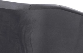 Trojmiestna pohovka Olivio, tmavo šedá zamatová látka