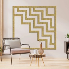 Drevená geometrická dekorácia štvorec - FORNET: Preglejka Topoľ - Honey 3071 30 cm 4060-97851 PR0397-A