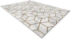 Koberec EMERALD exkluzívny 1014 glamour, kocky krémovo / zlatý