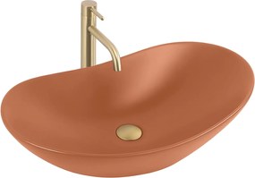 Rea Royal, umývadlo na dosku 615×360×155 mm, oranžová matná, REA-U3530