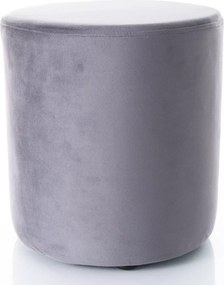 SI Doti B Sametový taburet tmavo šedá