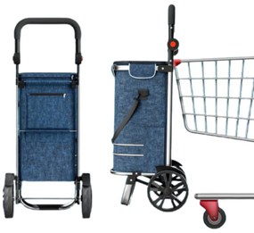 Jurhan Nákupná taška na kolieskach EASY, 50l, modrá