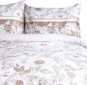 SATÉNOVÉ OBLIEČKY SATINLOVE 180X200 CM, 2KS 70X80 CM KVETY