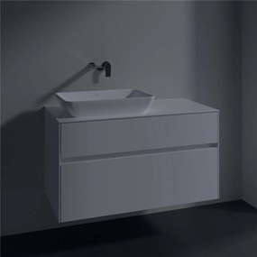 VILLEROY &amp; BOCH Collaro závesná skrinka pod umývadlo na dosku (umývadlo vľavo), 2 zásuvky, 1000 x 500 x 548 mm, Glossy White, C11000DH
