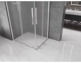 Mexen Velar Duo, sprchový kút s posuvnými dverami 90 x 80 cm, 8mm sklo námraza, chrómová, 871-090-080-32-01