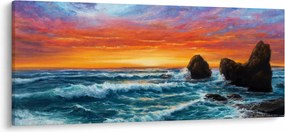 Obraz - Západ slnka (120x50 cm)