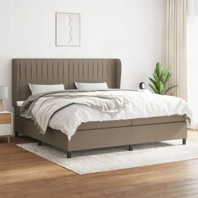vidaXL Boxspring posteľ s matracom sivohnedý 200x200 cm látka