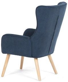 Kreslo s ušami BLUE2, modrá