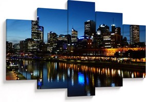 Obraz noci v Melbourne (150x105 cm)