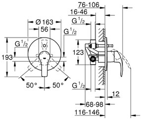 GROHE 33305002 - Vaňová batéria DN 15 lesklý chróm